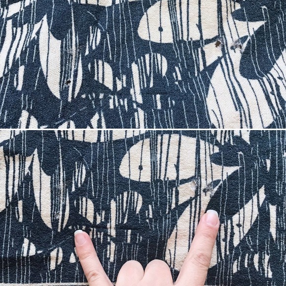 vintage 60s Dusty Blue FLOWER POWER Psychedelic Knit crazy daisy nylon jumper - Picture 10 of 10